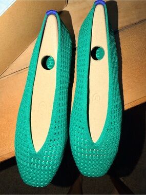 Rothy Women's Green Knit Ballet Flats
